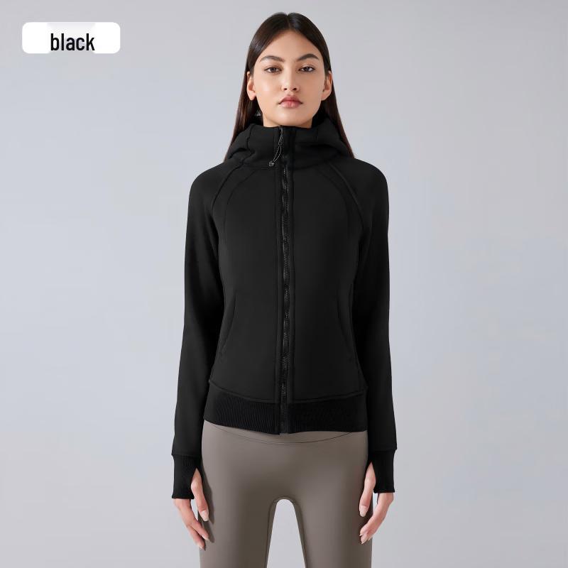 Women s Fleece Lined Hooded Yoga Cardigan