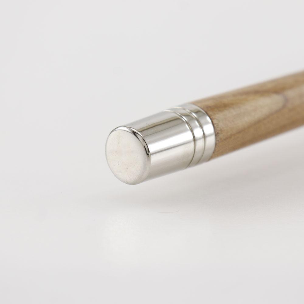 Hermes Long Umbrella Wood Handle Blue Polyester Unisex Used