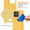 For Motorola Edge 60 Pro 5G Case Liquid Silicone Card Holder Back Phone Cover with Lanyard