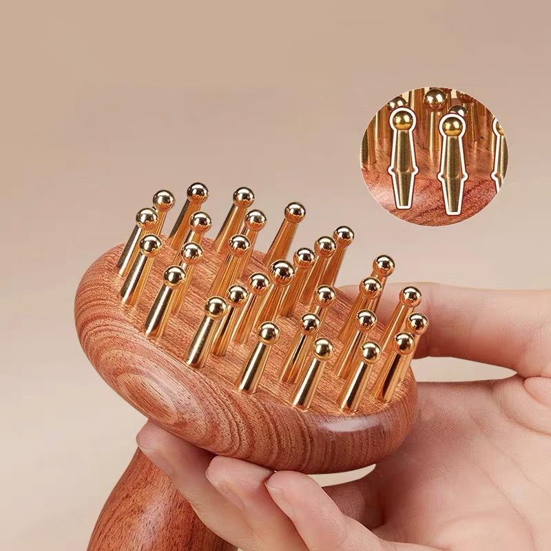 Tragbares Messing Holz Gua Sha Massagegerät Kopf Hals Bein Körper Meridian Massagegerät Lymphatisches Muskel Relief Schmerz Tiefengewebe Massage
