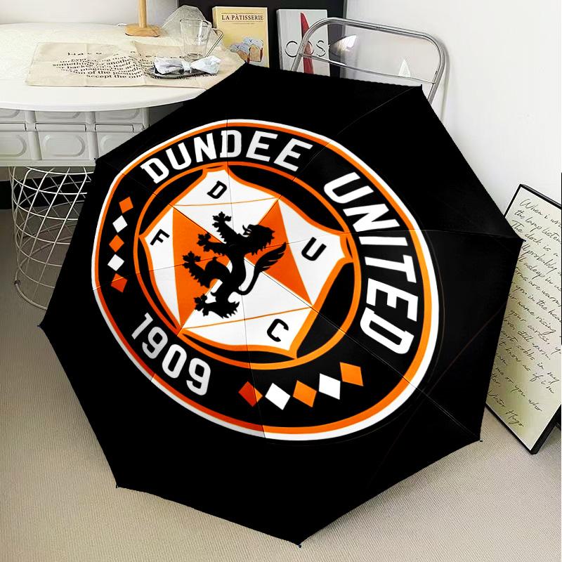 1PC Dundee United Crest Printed Umbrella Folding umbrella, automatic umbrella 8-Frame for Travel, camping Fan gifts Christmas Gifts