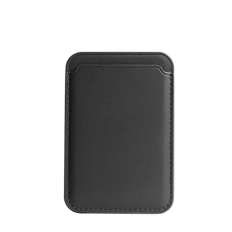 Compatible with Apple 15 MagSafe: Strong Magnetic Leather Card Holder for iPhone 12/13/14 Pro