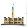 Non-Toxic 608Pcs World Famous Modern Architecture Building Blocks Canada Parliament Particle Assembly Bricks Toy For Children Gifts