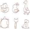 Cute Animal Shaped Golden Metal Decorative Paper Clip Bookmark Gift