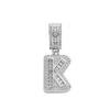 Rock Candy Letter Pendant: Trendy European & American Hip-Hop Style Copper Zircon Necklace with 26 English Alphabet Options