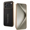 Apple 17 Pro Max Lychee Pattern Electroplated Drop-Proof Case for iPhone 16 Pro, 15, 14