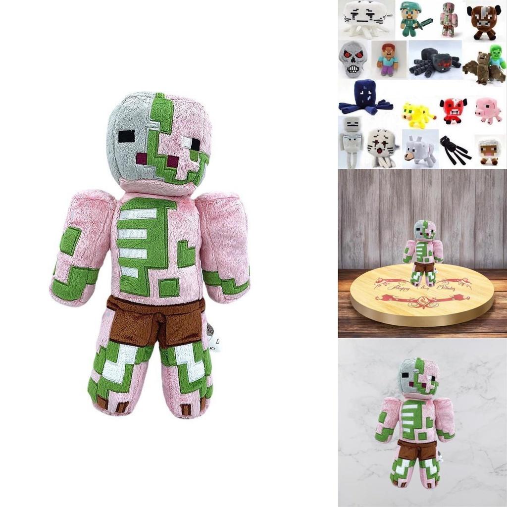 Soft And Cute Plush Minecraft Characters Enderman Creeper Zombie Parrot Dolphin Axolotl And More!