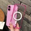 Transparente stoßfeste Rüstung Magnetische Handyhülle Für iPhone 16 15 11 12 13 14 Pro Max Für Magsafe Kabelloses Laden Rückseite