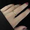 18K Gold-Plated Korean-American Style Coin Symbol Titanium Steel Ring for Women