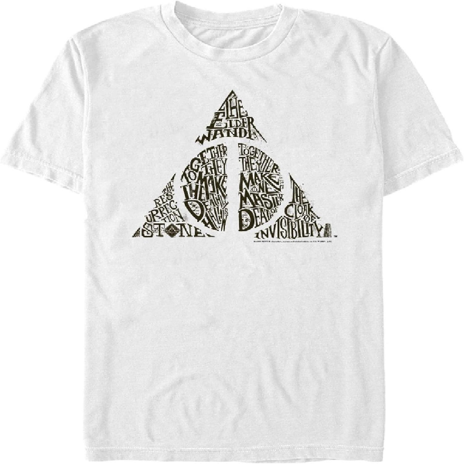 Мужская футболка Harry Potter с символом Даров Смерти XXXXXL белый