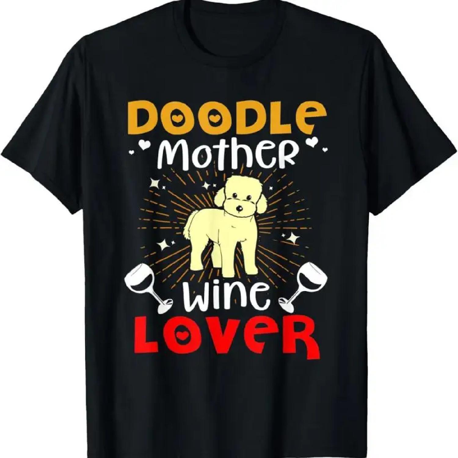 Goldendoodle Mother Wine Lover T Shirt XXXXXL разноцветный