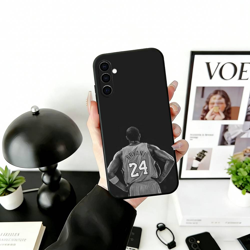 

K-Kobe Bryant Phone Case Black Silicone Soft For Samsung Galaxy A73,A72,A71,A70,A53,A52,A51 Samsung a32 5g