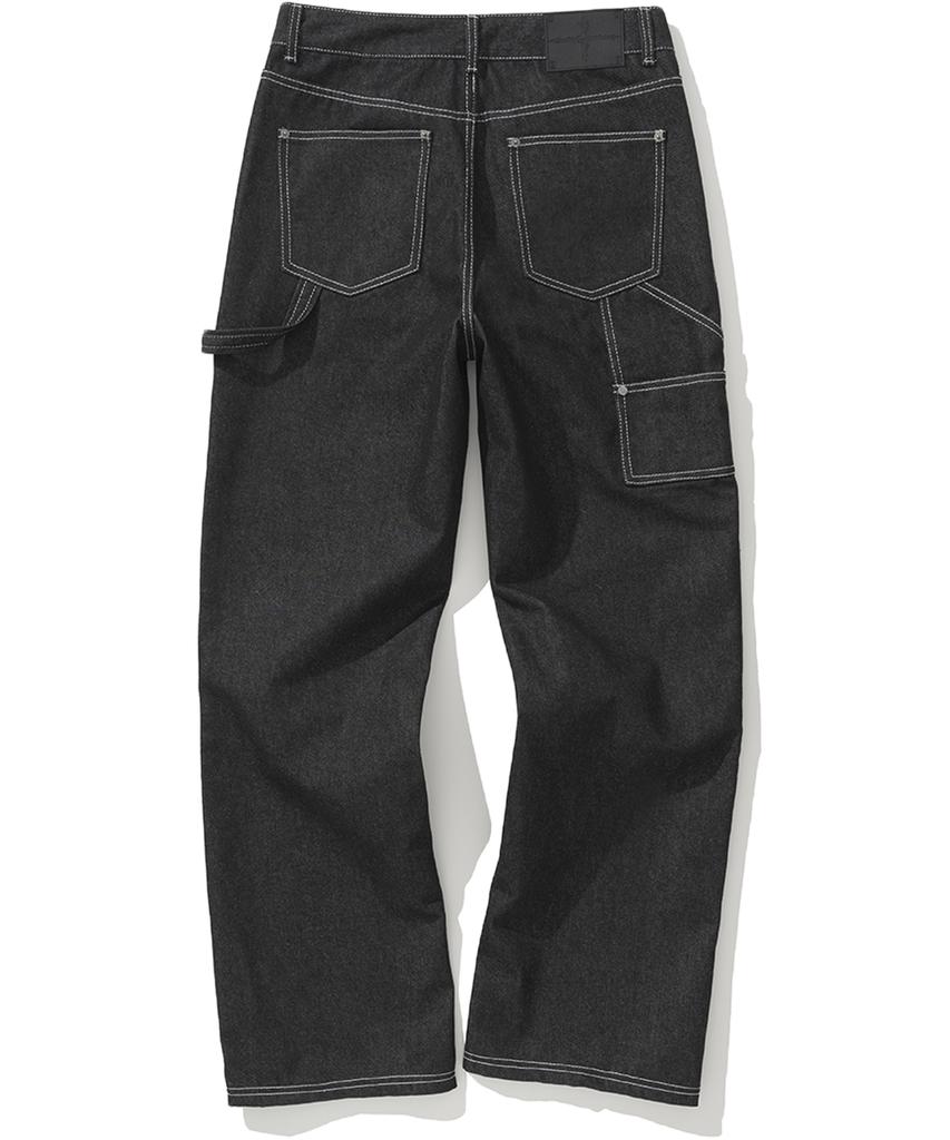 NOT4NERD Carpenter Flare Fit Denim Pants - Black
