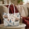 Cute Excavator Print Tote Bag Casual Lightweight Outdoor Carry Shoulder Bag for Daily Use