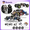 Chassis de Carro RC 4x4 Tração Elétrica Carro de Escalada Off-Road Técnico com Amortecedores de Suspensão 8CH Controle Remoto por APP MOC PF 8882 8878