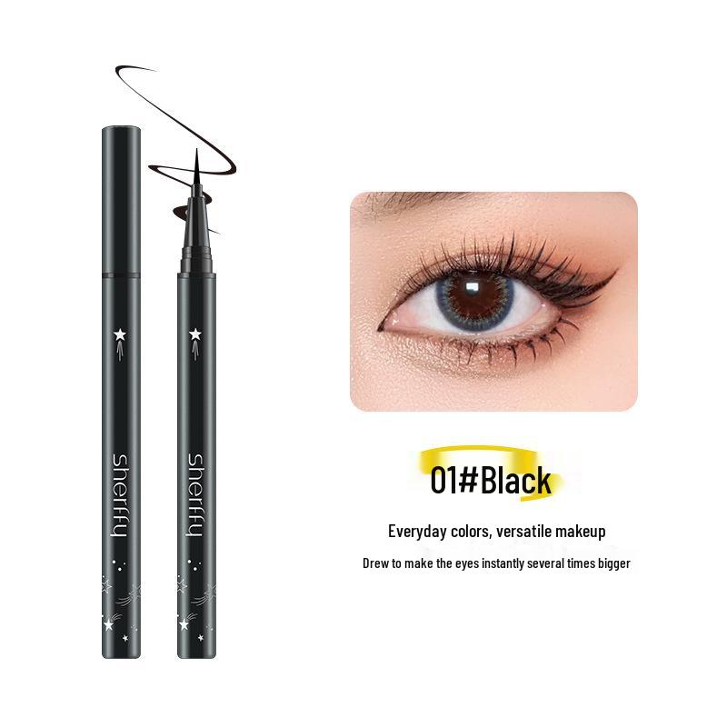 

Водостойкая жидкая подводка для глаз Xuefei Yiren красно-коричневого цвета - Устойчивая к поту, долговечная, не размазывающаяся, с экстратонким наконечником-кисточкой.