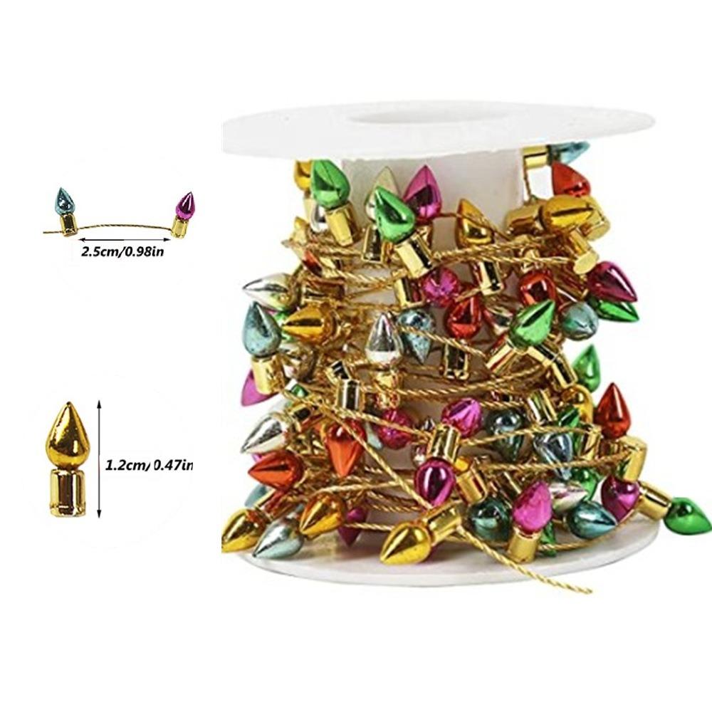 5M/roll Colorful Bulbs String Garland Christmas Decor Home Decor Xmas Tree Ornaments New Year Gift DIY Dollhouse Not Led