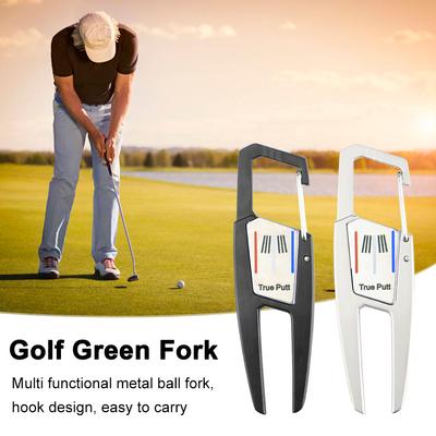 Outdoor Golf Divot Repair Tool Training Aid Golf Pitchfork Zinc Alloy Golf Putting Green Multifunctional Golf Sports Accessories