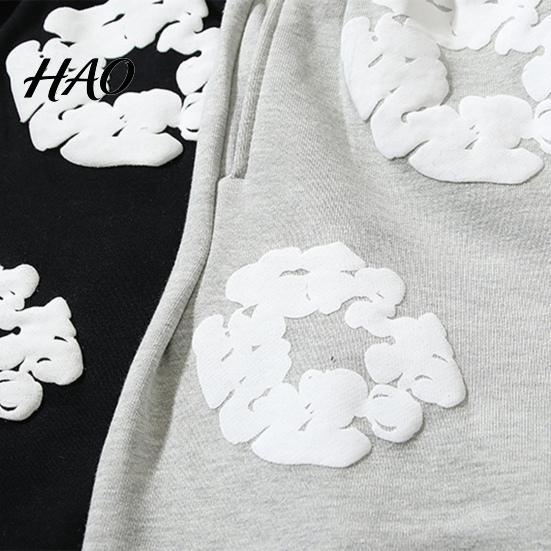 Men Daily Short Pants Summer Shorts Flower Print Drawstring Elastic Waist Loose Pockets Street Style Pleated Vacation Beach Sport Casual Homewear