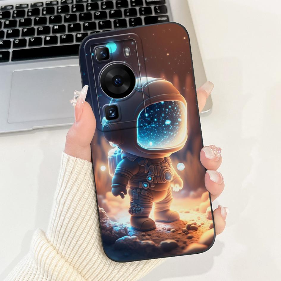 For Huawei P60 Pro Case MNA-LX9 Shockproof Cover Cute Cartoon Square Lens Protection Bumper For Huawei P60 Art P 60 P60Pro Funda