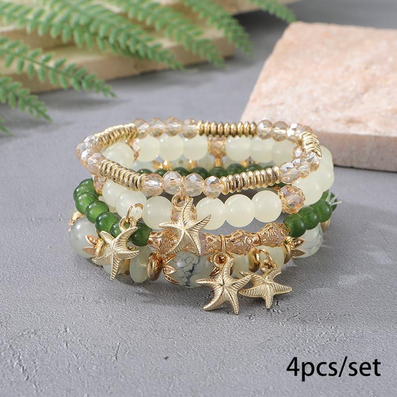 Bohemian bracelet creative tassel multi-layer beaded bracelet