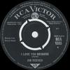 7inch Record JIM REEVES - I Love You Because RCA1385 RCA Victor 1963 UK Pop Used