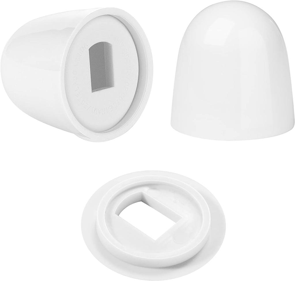4pcs Universal Toilet Bolt Covers, Round Plastic Push-in Toilet Bolt Covers With Extra Washers, Easy To Install, 1.44 Inches Height