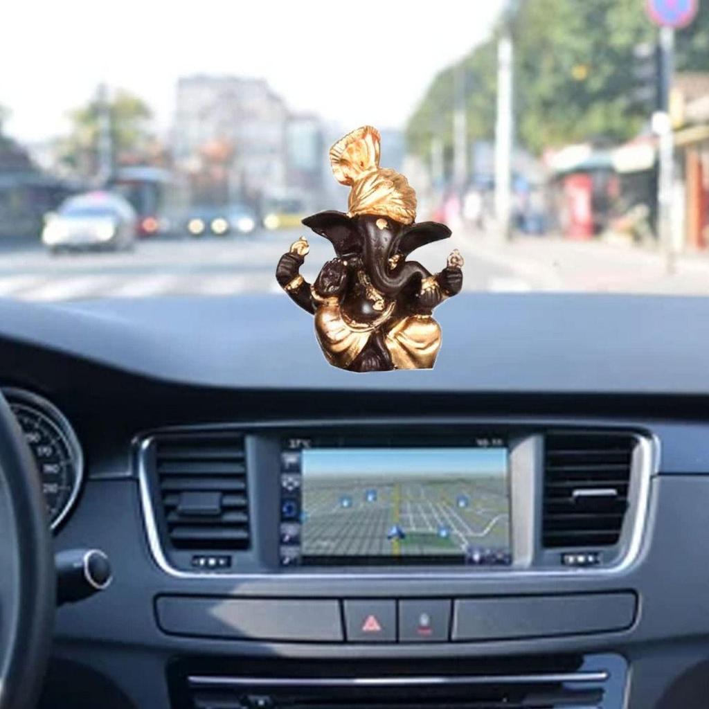 Essence of Lord Ganesha,Ganpati Statue Idol Murti for Car Dashboard, Pooja - Home Decor