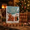 Holiday Hanging Ornaments Highland Cow Christmas Advent Calendar with 24 Acrylic Ornaments, Festive Countdown Box for Tree Decor And Seasonal