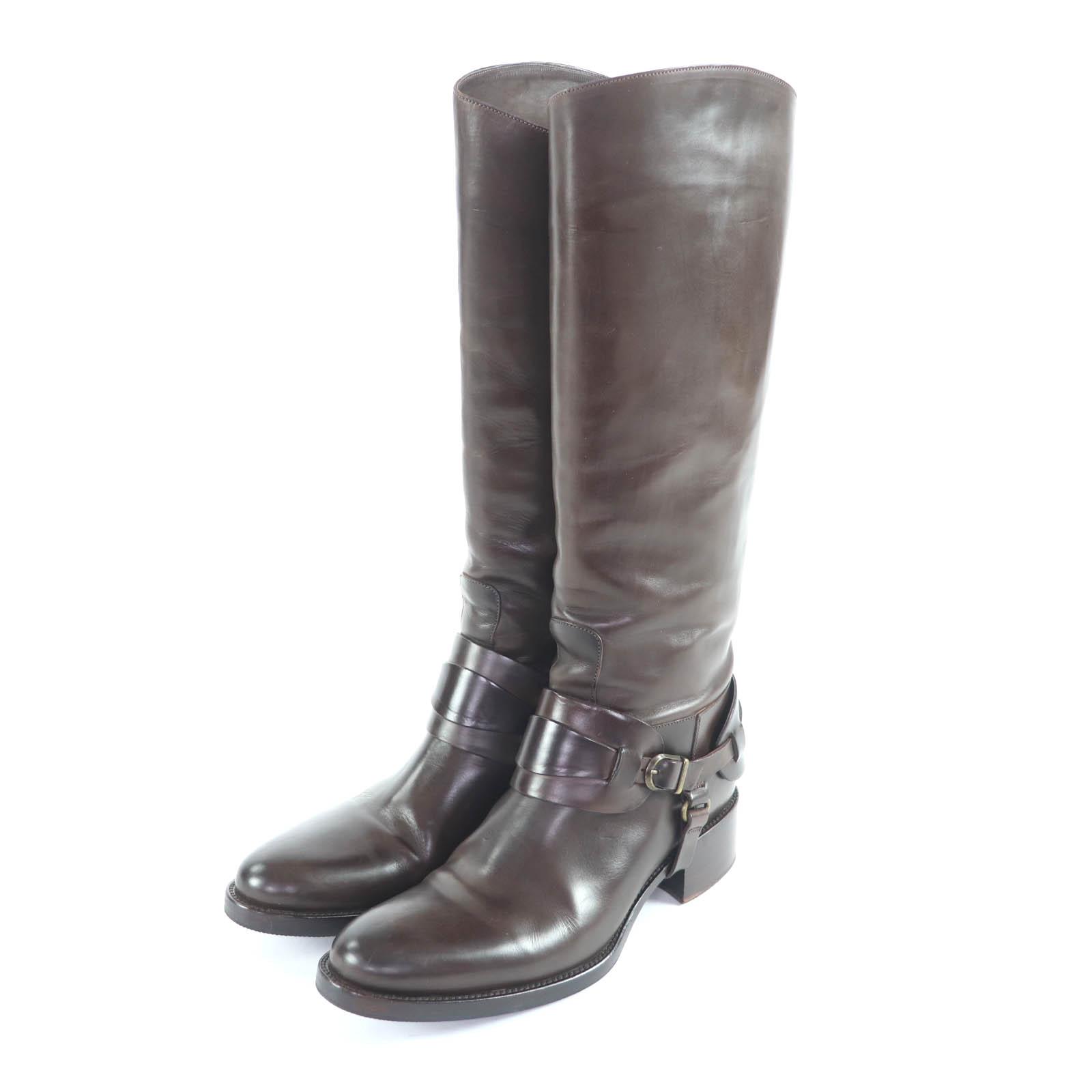 

Great SARTORE Knee-high boots Belt-design leather jockey boots leather 37.5 Used