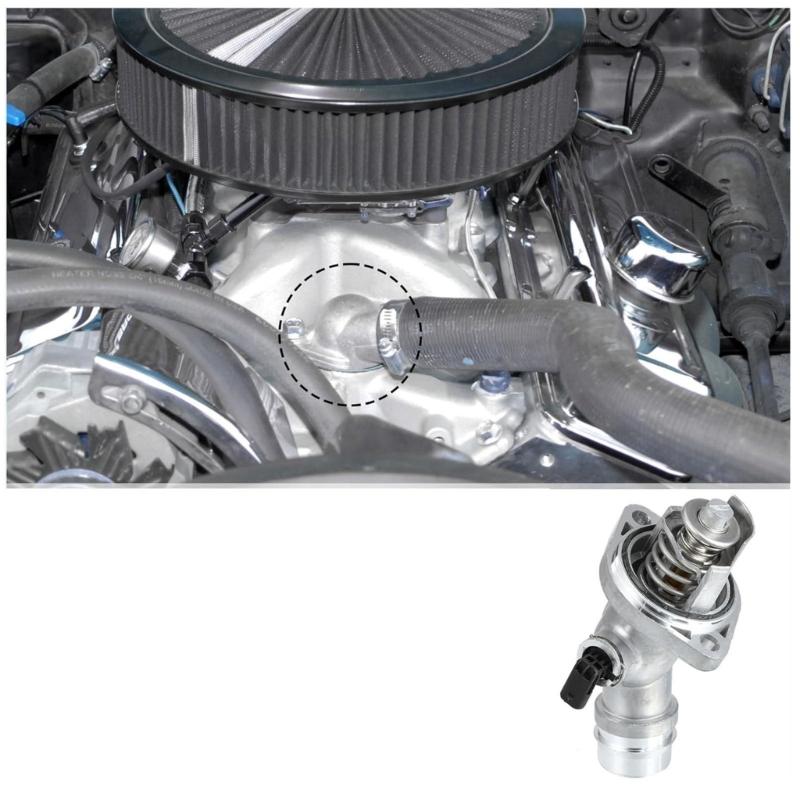 Engine Coolant Thermostat Assembly 25500-2E085 255002E085 for Veloster 2017-2020 Thermostat Housing Assembly Replacement