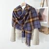 Korean Style Plaid Faux Cashmere Scarf For Students Couples Winter Warm
