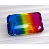 Beautiful Natural Tourmaline Multicolour 50-52 Ct Emerald Cut Loose Gemstone