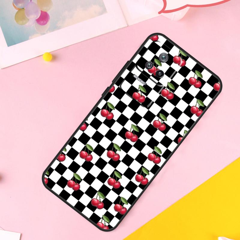 Cherry Pattern Case For Xiaomi 14 Ultra 13 11T 12T 13T Pro 12 Lite POCO X6 Pro M6 X3 X4 X5 M5s F3 F5 Cover