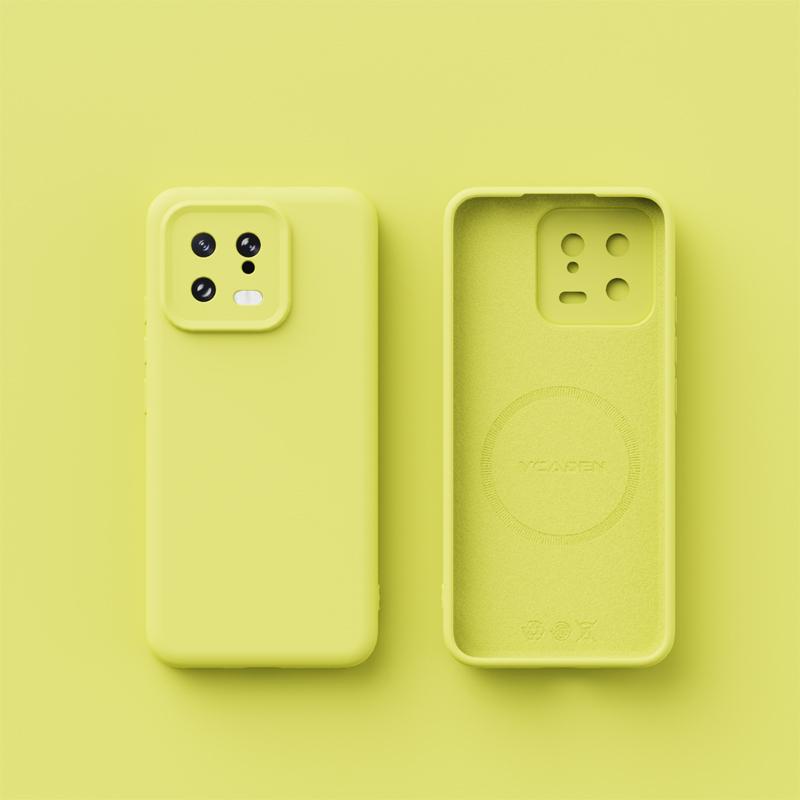 Xiaomi 13 12 Pro 12x 12s İçin Kablosuz Şarj Magsafe Yumuşak Sıvı Silikon Telefon Kılıfı Manyetik İnce Cilt Koruma Kapağı