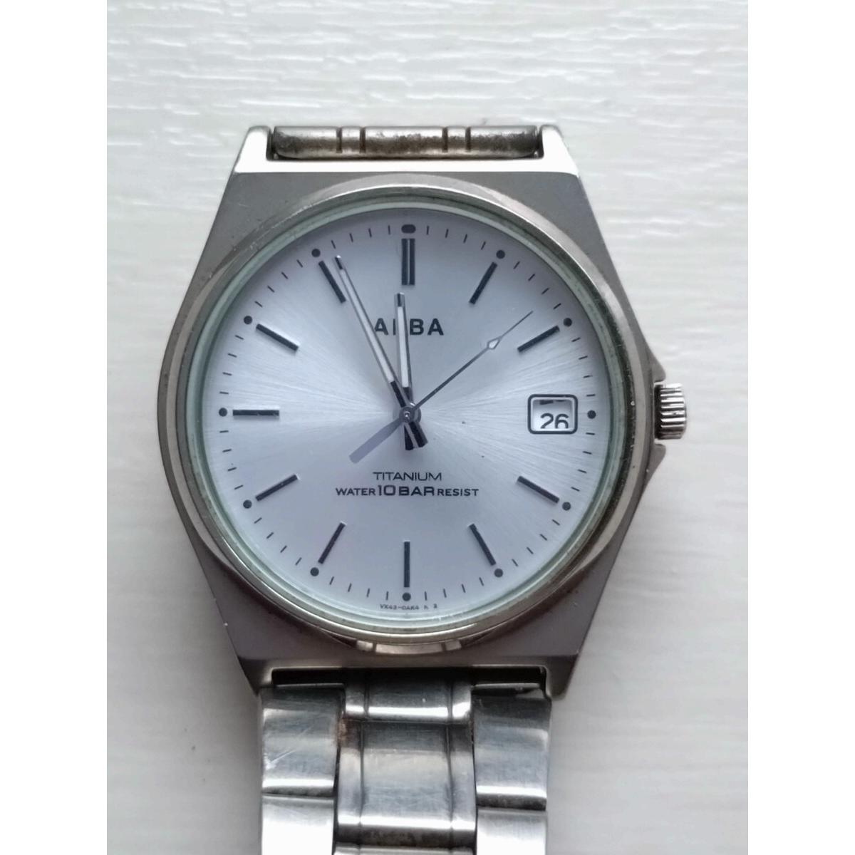 [Operation not confirmed] SEIKO ALBA Seiko Alba quartz watch men s women s titanium