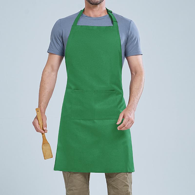 Korean-Style Custom Logo Neck Apron for Baking, Kitchen, Restaurant, and Coffee Shop