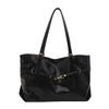 Vintage Womens Large Capacity Tote Bag With Pu Material For Daily Use