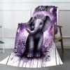 Purple Elephant Customize Your Name Blanket Warm Comfortable And Soft Blankets Are Suitable For Home Lunch Break Blanket Office Sofa Sofa Gift To