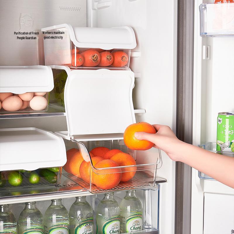 Sealed Fruit Storage Box with Removable Lid for Fridge or Picnic белый