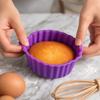 Silicone Round Cake Mold Set Flexible Non-Stick Baking Pans Heat Resistant Durable Kitchen Bakeware for Muffins Tarts and Desserts