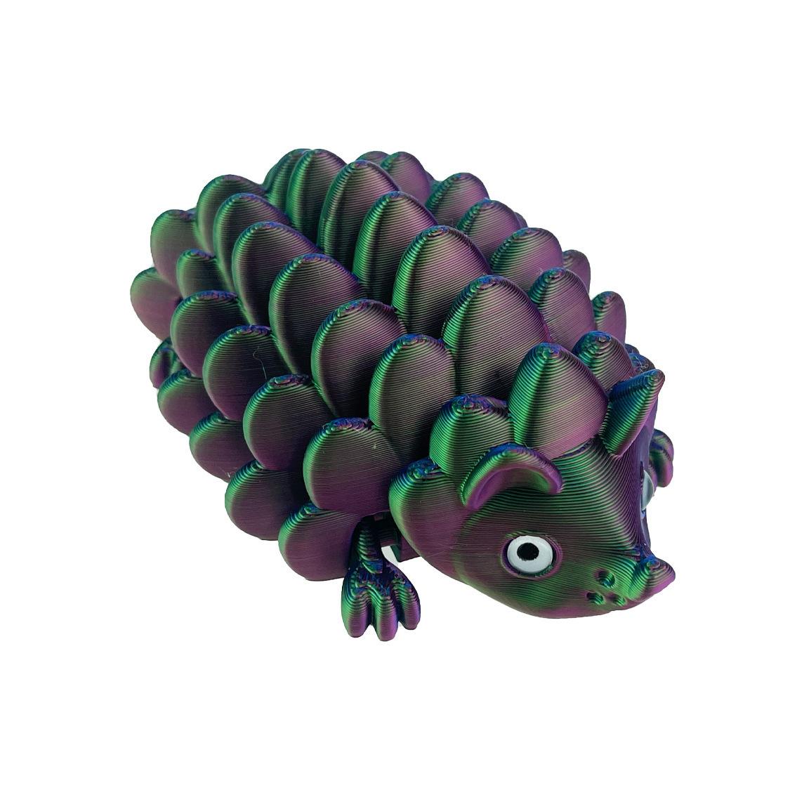 

Печать 3D Модель Ежа Игрушка Лазерный Градиент Фигурка Животного Настольный Подарок Декор Red Green