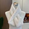 Autumn Winter Women Neck Warmer Outdoor Cold Resistant Collar Scarf Sweet All-Match Female Scarves Cross Snood Scarf