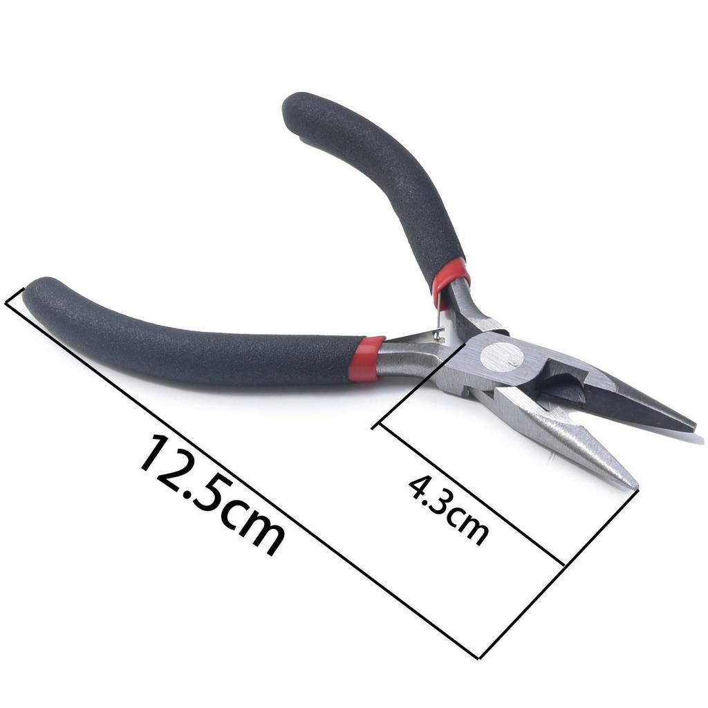 Handmade Mini Jewelry Pliers Set: Needle Nose, Diagonal Nose, Round Nose Pliers for DIY and Jewelry Accessories.