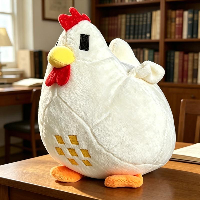 22Cm Star Leaguery Plush Chicken Soft And Cute Plush Doll Throw Pillow Creative Display Item Game Same As Plush Toy Gift