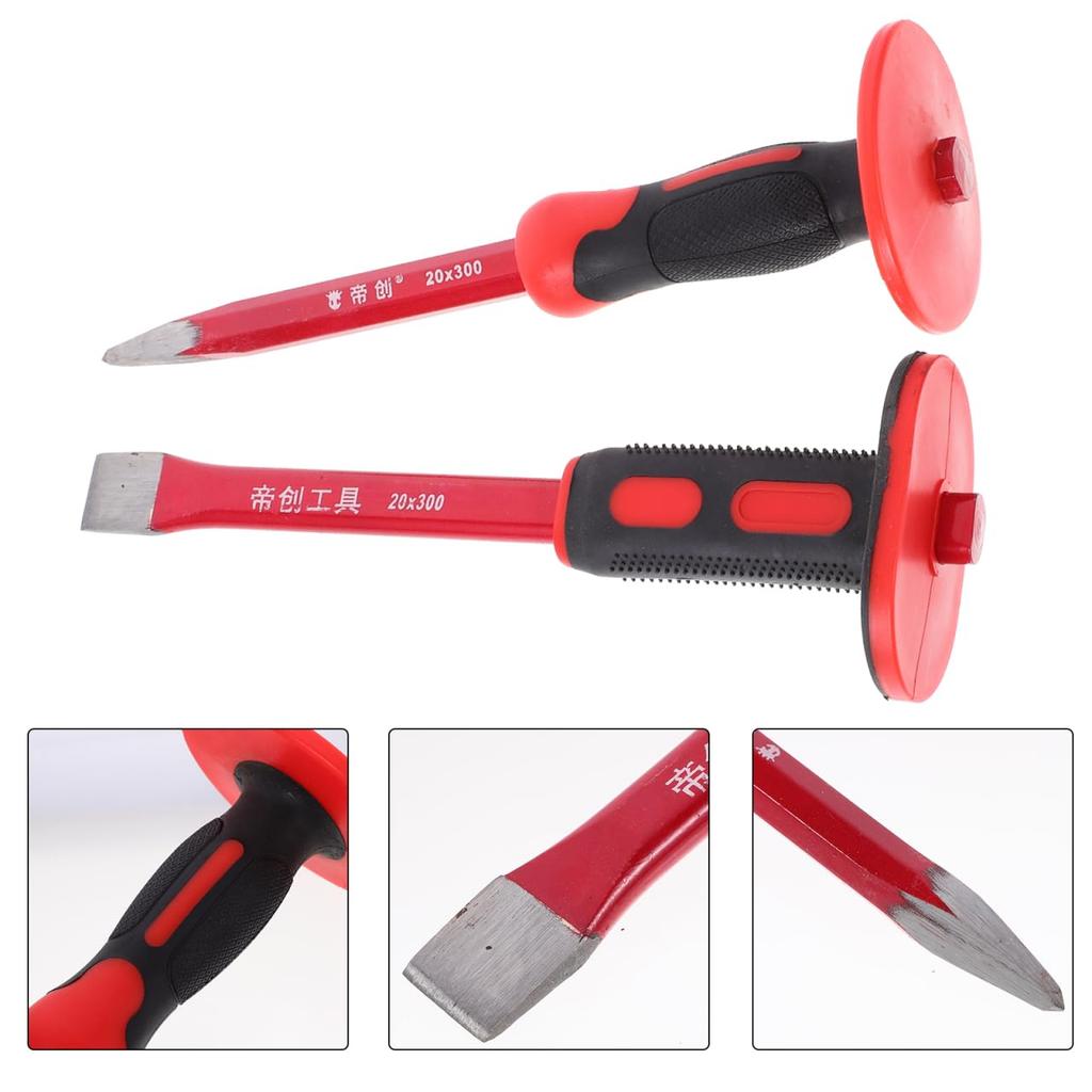 Iplusmile Chisel 1 Brick Concrete Cold Heavy Short Chrome Tool, Set, Chisel, Concrete, Stone, Tool, Set, Hardened, Steel, Duty, Flat, Stone, Hair,