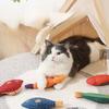 Cat Toy Catnip 3D Simulation Fish Saury Goldfish Kitten Toys Pillowfish Interactive Sounding Cat Chew Bite Plush Toy Cat Supply