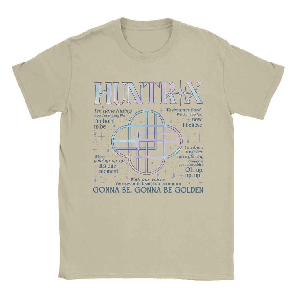 Men's T-Shirts Huntrix Logo Kpop Demon Hunters Awesome Cotton Tee Shirt Short Sleeve  T Shirt Round Collar Tops Birthday Gift