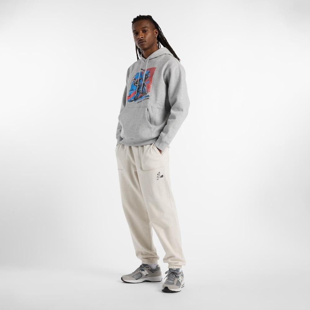 New Balance M S.o Graphic Hoodie Mt51736Agt Agt S
