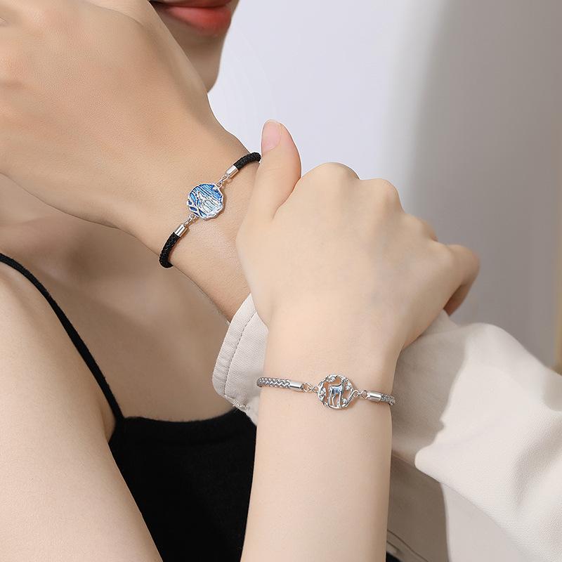 Yilu Has Your Couple Bracelet Woven Hand Rope Niche Design Sense Valentine's Day Gift for Boyfriend and Girlfriend